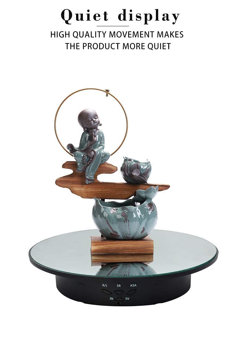 Jayegt Motorized Rotating Display Stand, 7.87Inch /17.6Lbs Load, 360 Degree Electric Rotating Turntable For Photography Products