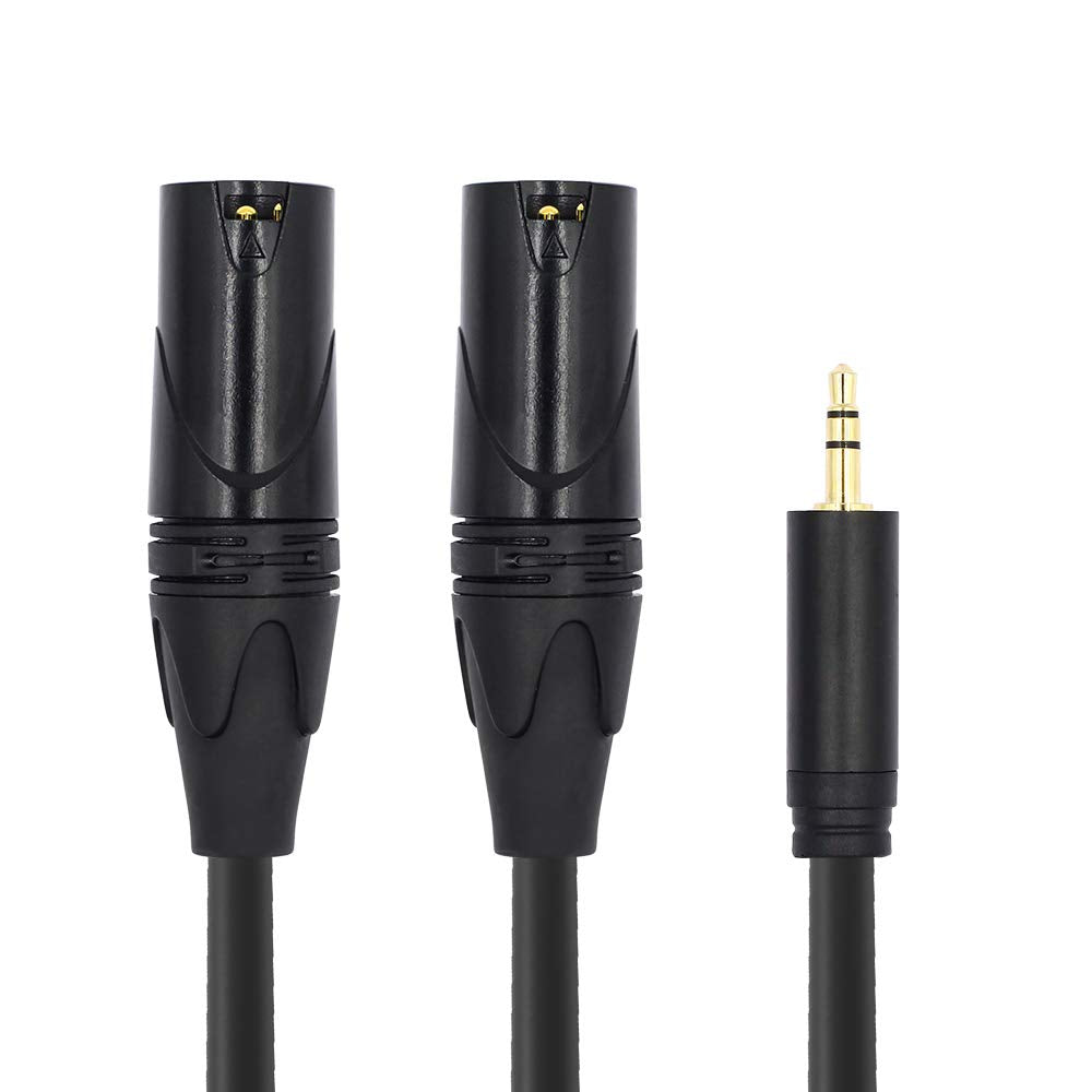 Aihiko 3.5mm TRS Male to Dual XLR Male Y Splitter Patch Breakout Cable - Thumbnail 2