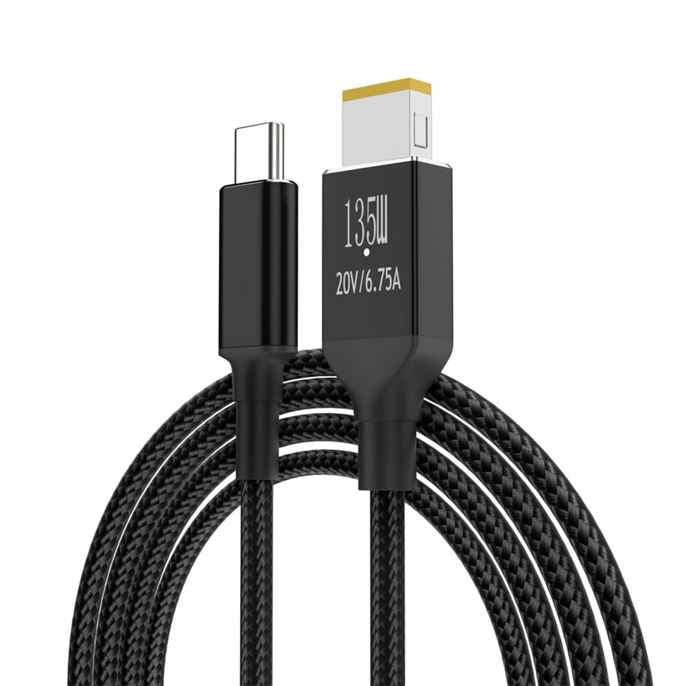 cablecc 135W DC20V 6.25A USB-C Type-C to DC Rectangle 11.0 * 4.5mm Power PD Charge Cable for Laptop