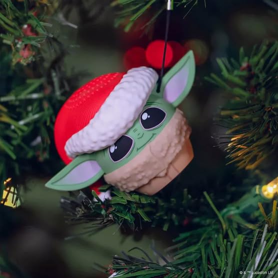 Bitty Boomers Star Wars The Mandalorian: Grogu With Santa Hat   Mini Bluetooth Speaker