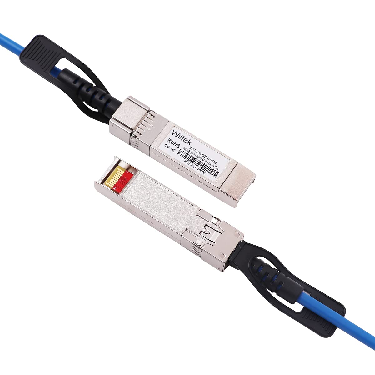[Blue Colored] 1M 10G Sfp+ Dac Twinax Cable, 10Gbase Cu Sfp+ Copper Cable, Compatible For Cisco Sfp H10Gb Cu1M, Ubiquiti, Junipe