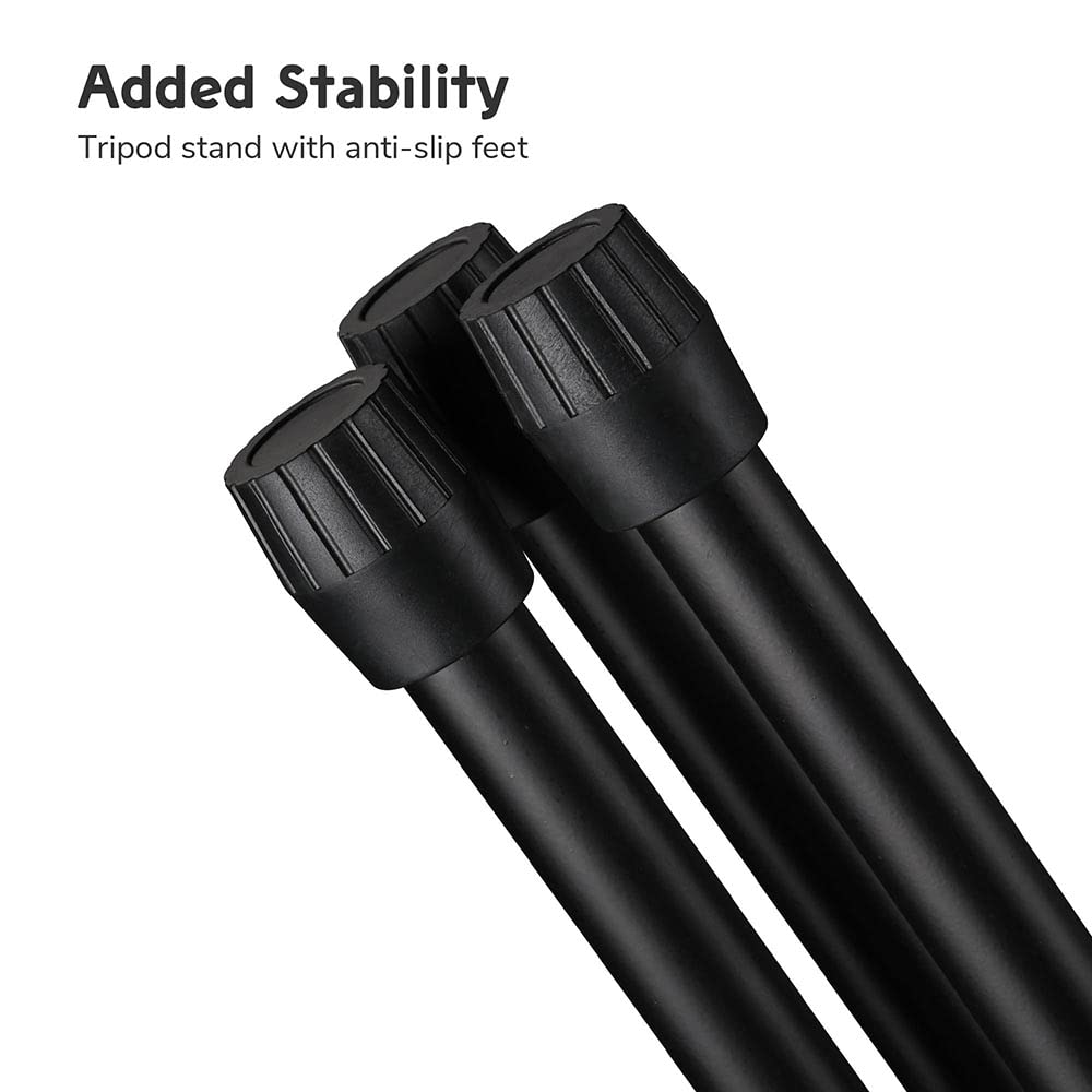 Aw 6Pcs Boom Mic Stand Floor Adjustable Height Mic Tripod Stand W/ 2 Mic Clip Holder Folding Microphone Holder For Singing Live