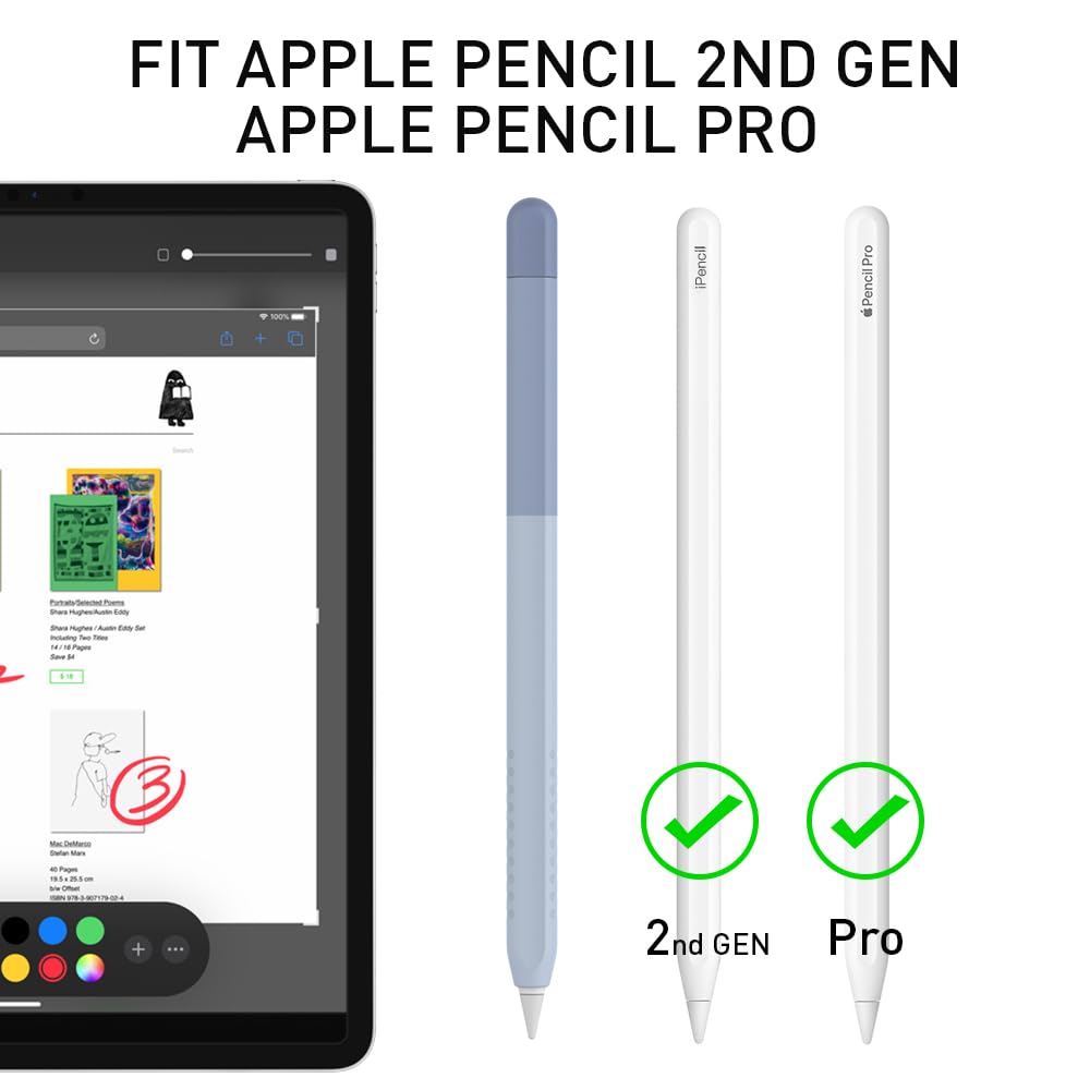 Delidigi Pencil Case Compatible With Apple Pencil Pro And Apple Pencil 2Nd Generation Case, Gradient Color Case Sleeve Silicone