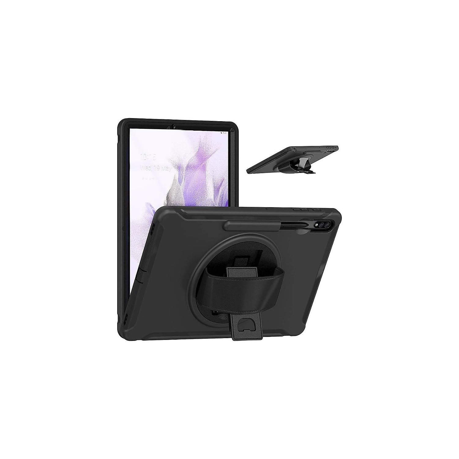 Saharacase Protection Hand Strap Series Case Cover For Samsung Galaxy Tab S7 Fe (2021) And S8 Plus (2022) [Shockproof Bumper] He