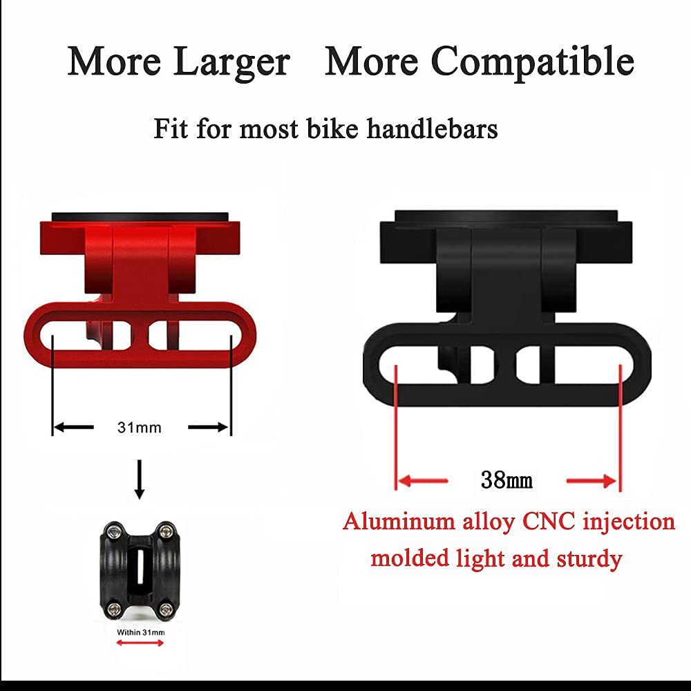 Thinvik Out Front Extended Bike Computer Mount For Wahoo,Adjustable Angle Combo Mount For Wahoo Mini Wahoo Elemnt & Elemnt Bolt,Elemnt Roam Gps Bike Computer   Cnc Aluminum Alloy
