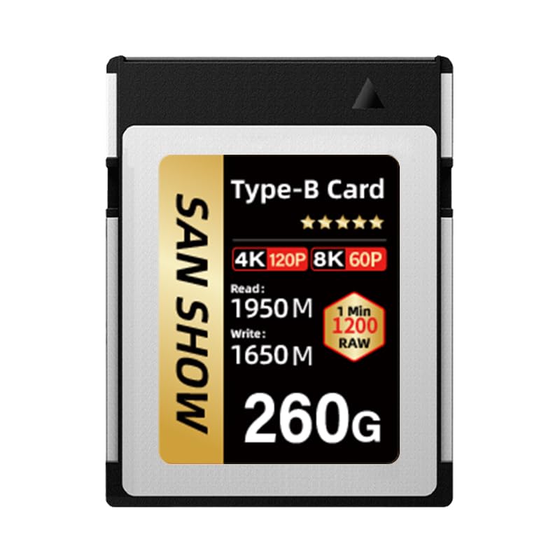 Sanshowsd Professional Cfexpress Type B Memory Card 500Gb  Ideal For 4K & 8K Raw Video, High Speed Photography, And Professional