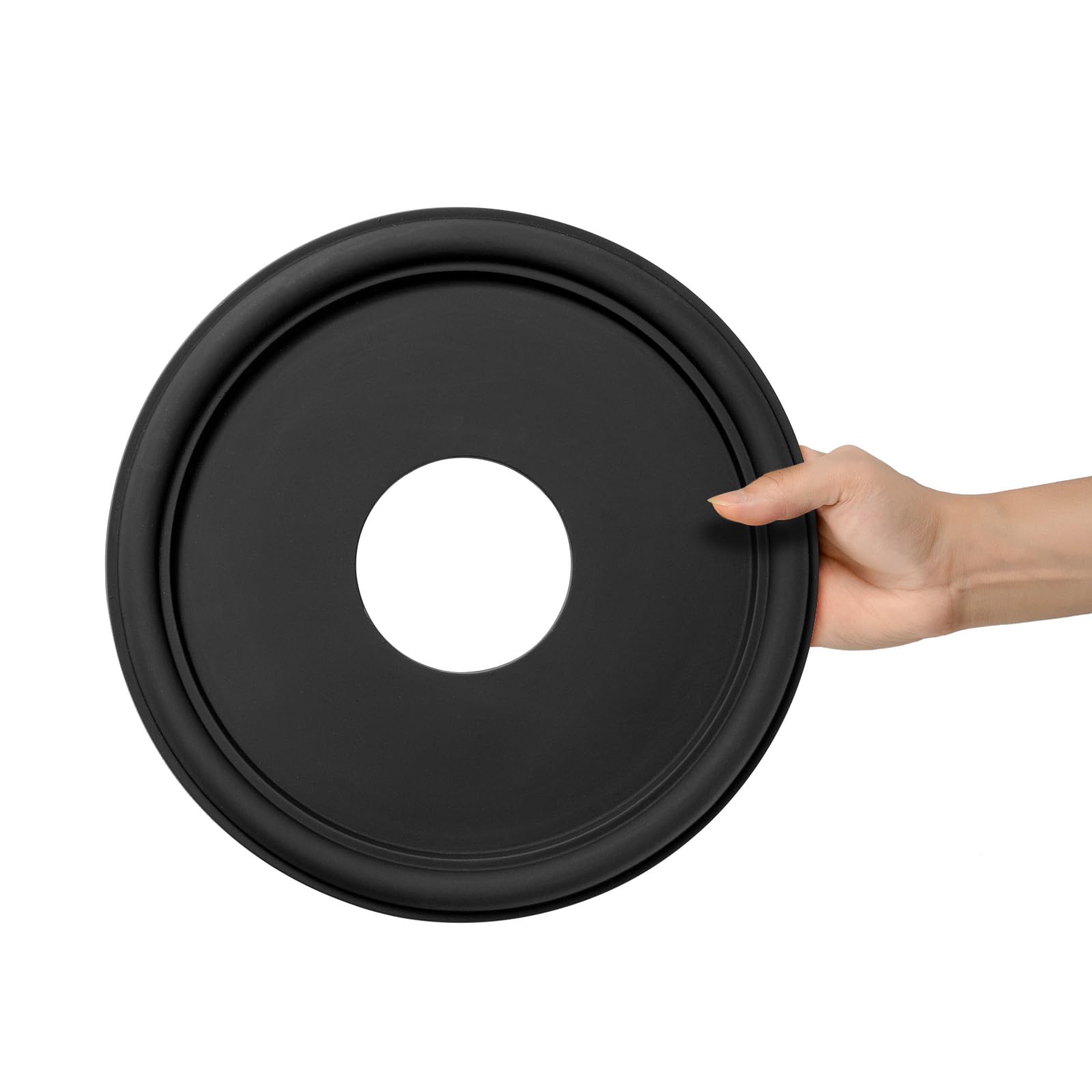 Eifhyt Molded Pu Ceiling Medallion For Light Fixtures And Ceiling Fans, 13.1''Od X 4''Id X 1''P (Fits Canopies Up To 10.25'') Bl