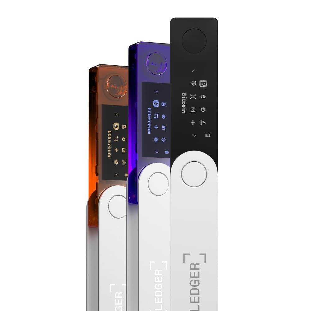 Ledger Nano X Crypto Hardware Wallet - Onyx Black, Bluetooth, 72mm x 18.6mm x 11.75mm, Securely Buy & Manage Digital Assets