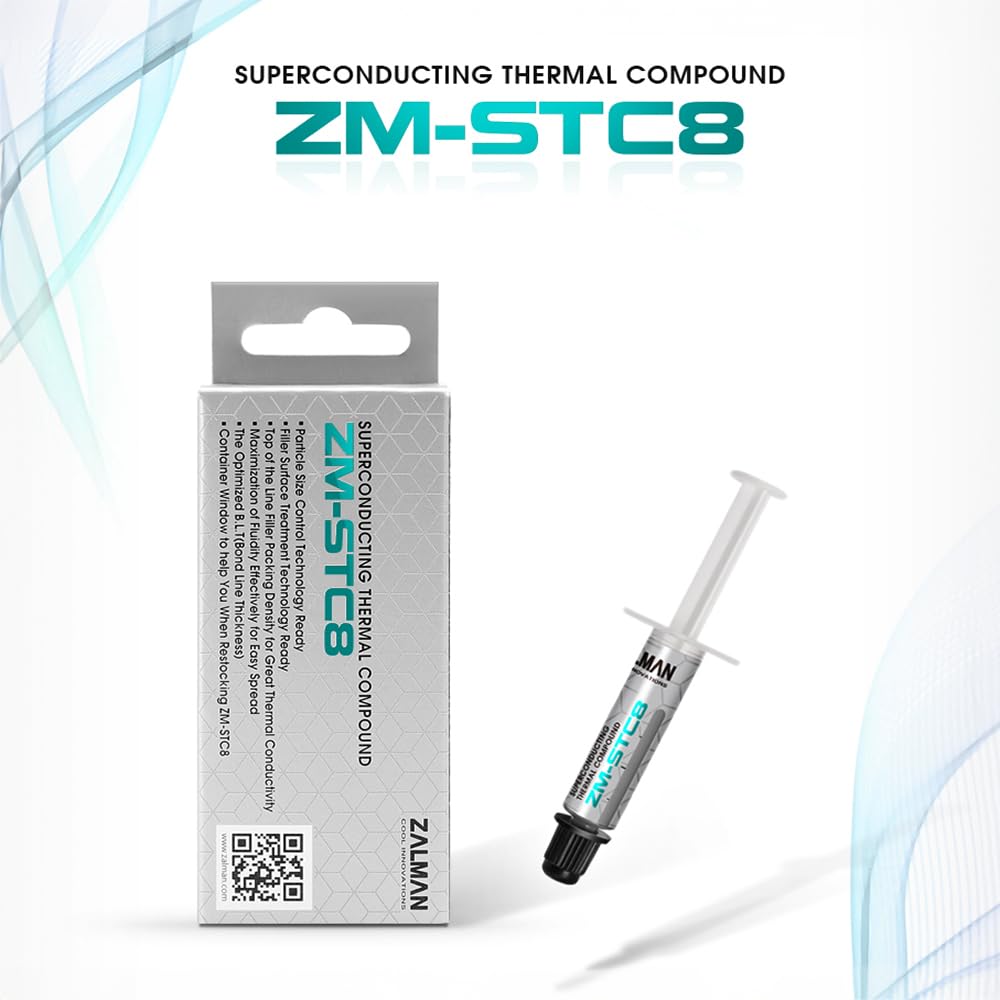 Zalman Stc8 Thermal Paste, 1.5G Premium Cpu Thermal Compound For All Processors, Heatsink, Ic, Computer Processor, Cooler, Gpu,