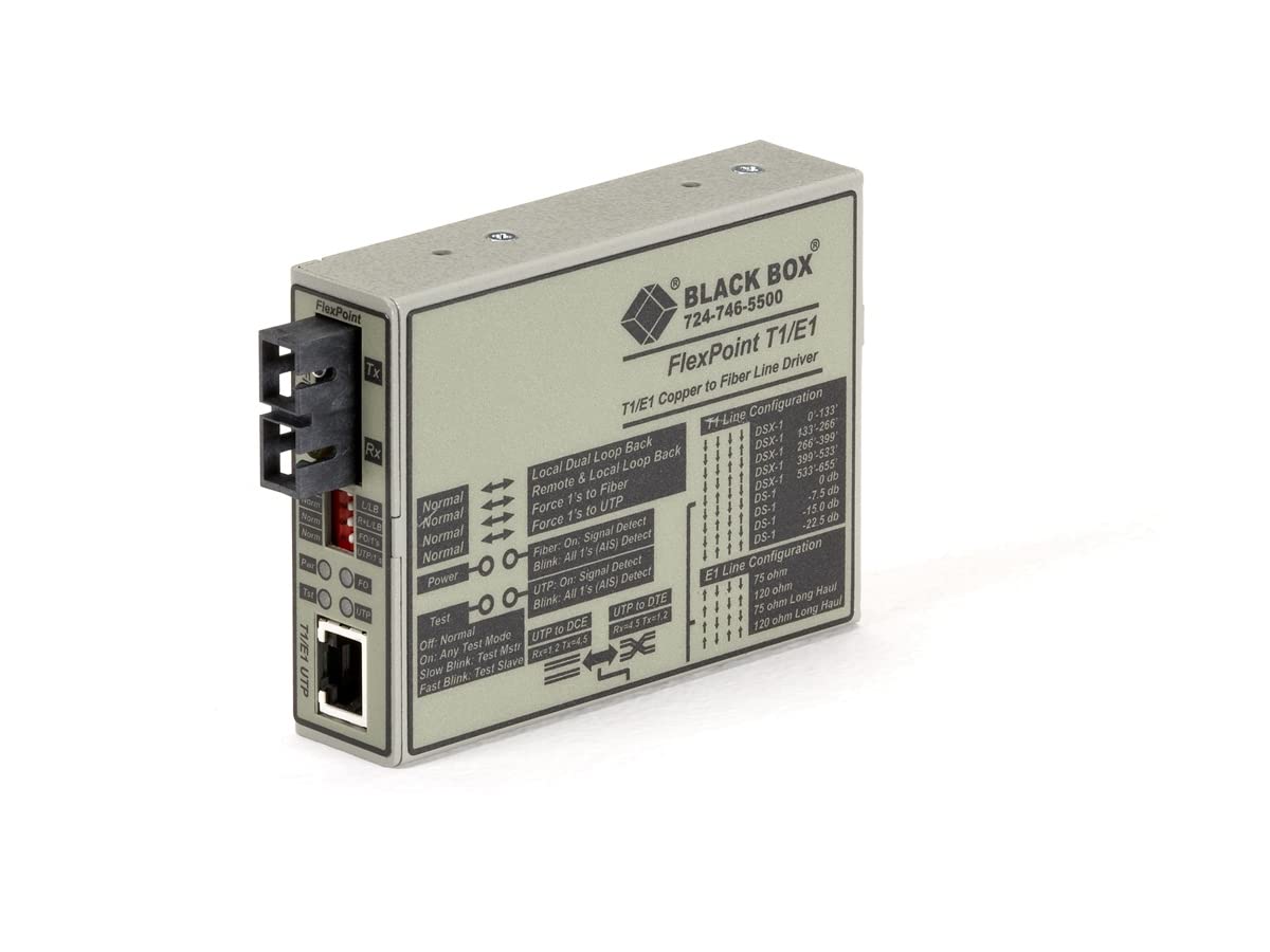 Black Box Network Services Flexpoint T1/E1 To Fiber Line Driver, Si