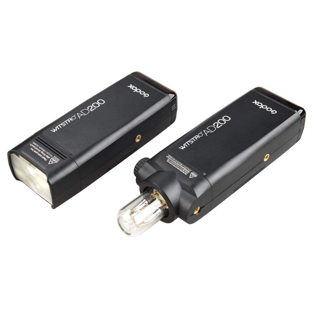 Godox Ad200 200Ws 2.4G Ttl Flash Strobe 1/8000 Hss Cordless Monolight With 2900Mah Lithimu Battery And Bare Bulb/Speedlite Fresn