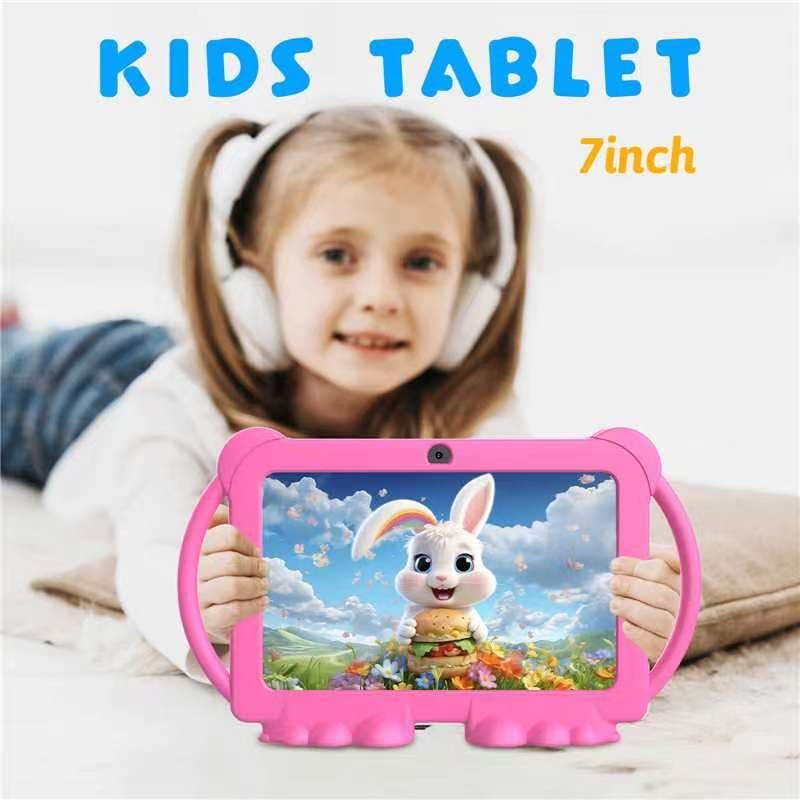 Kids Tablet 7 Inch For Girls, Android 12 Tablets For Kids, 4Gb Ram 32Gb Rom Toddler Tablet, Wifi Bluetooth, Safety Eye Ips Scree