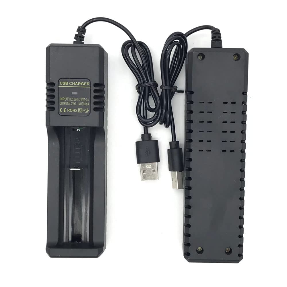 Jiechun Universal Single Charge Lithium Battery Charger With Usb Cable For 26650/18650/16340/14500/21700 And Other Lithium Batte