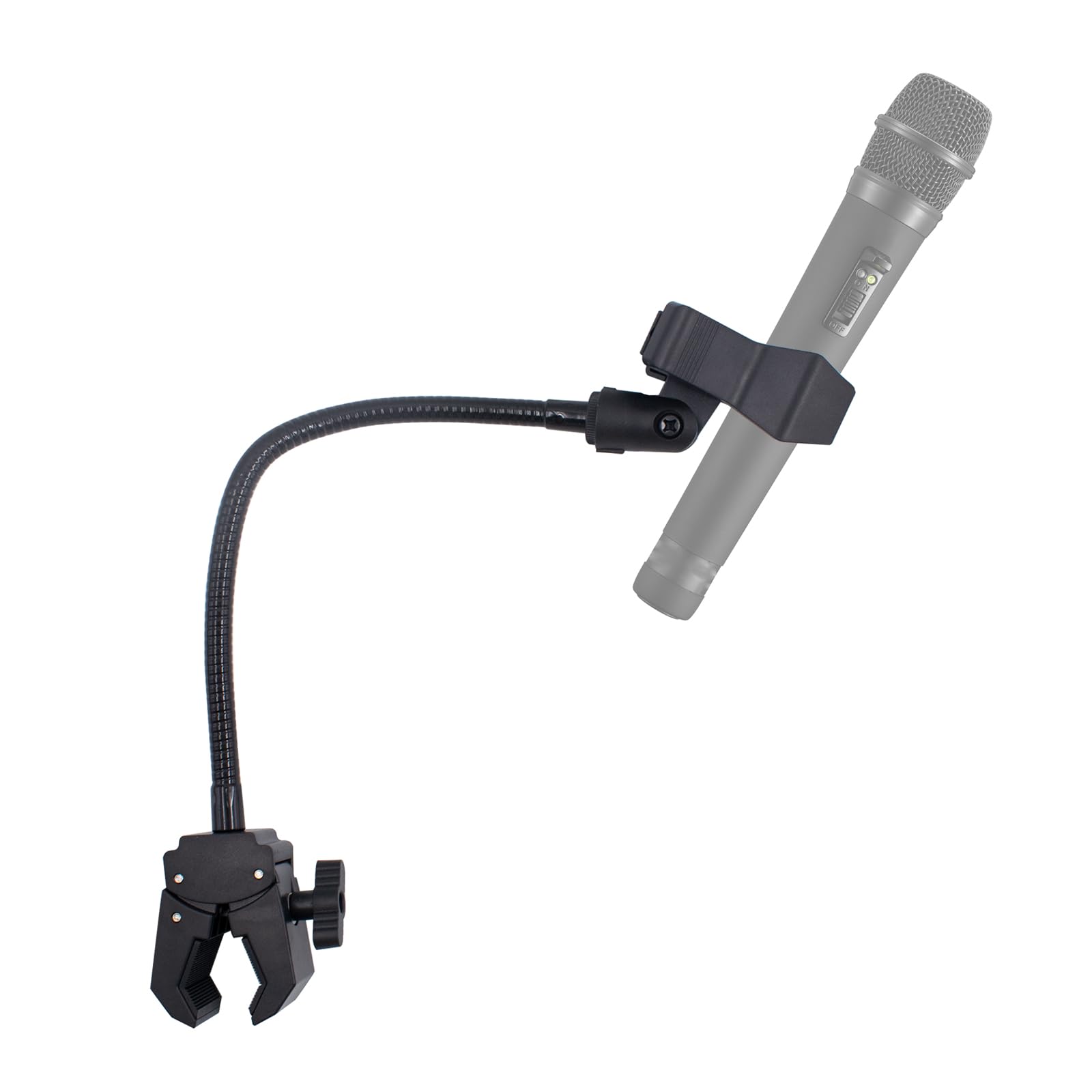Gooseneck Microphone Stand With Crab Clamp, 11.8 Inch Flexible Adjustable Desk Arm With Microphone Clip For Music Recording Equi