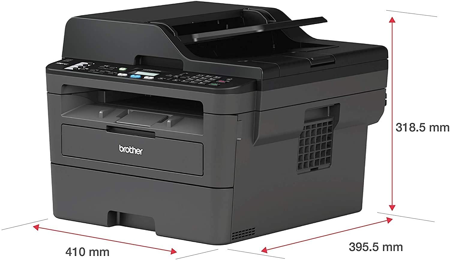 Brother Mfc-L2710Dw Series Compact Wireless Monochrome Laser All-In-One Printer - Print Copy Scan Fax - Mobile Printing - Auto D