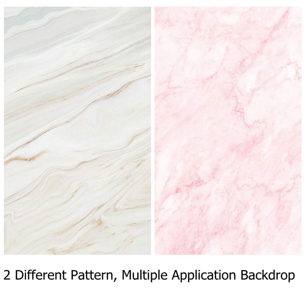 Meking 3Pcs 34X22In Double Sided Photography Backdrop Paper, Cement & Marble Texture Small Product Photo Background For Food Jew