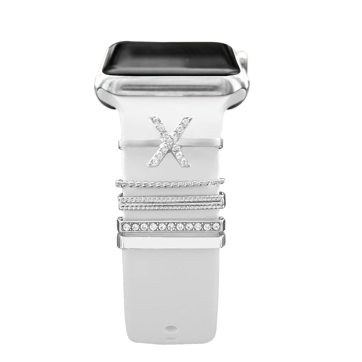 Charms For Apple Watch Band 45Mm 44Mm 40Mm 49Mm 42Mm 41Mm 38Mm Women,Decorative Ring Loops Metal Sparkles Jewelry Accessories Fo
