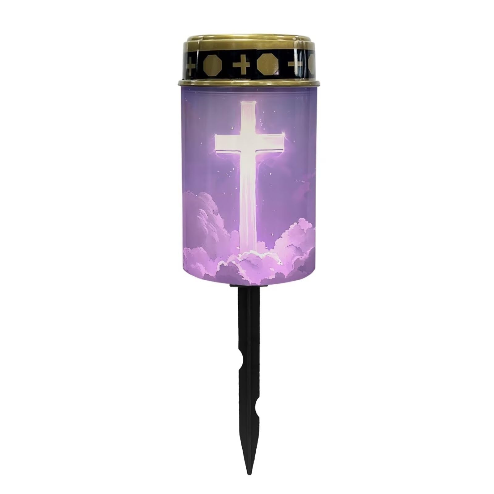 Poceacles Solar Pathway Lights Outdoor Grave Solar Lights Outside Waterproof Cemetery Flameless Candles Outdoor Solar Candle Gra