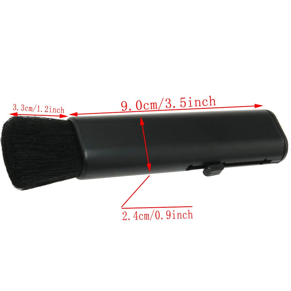 Lrong Telescopic Brush, Keyboard Brush, Lens Soft Brush, Computer Camera Cleaning Supplies, Mj115 Black, Camera Lens Cleaner Brush Goat Hair / Small