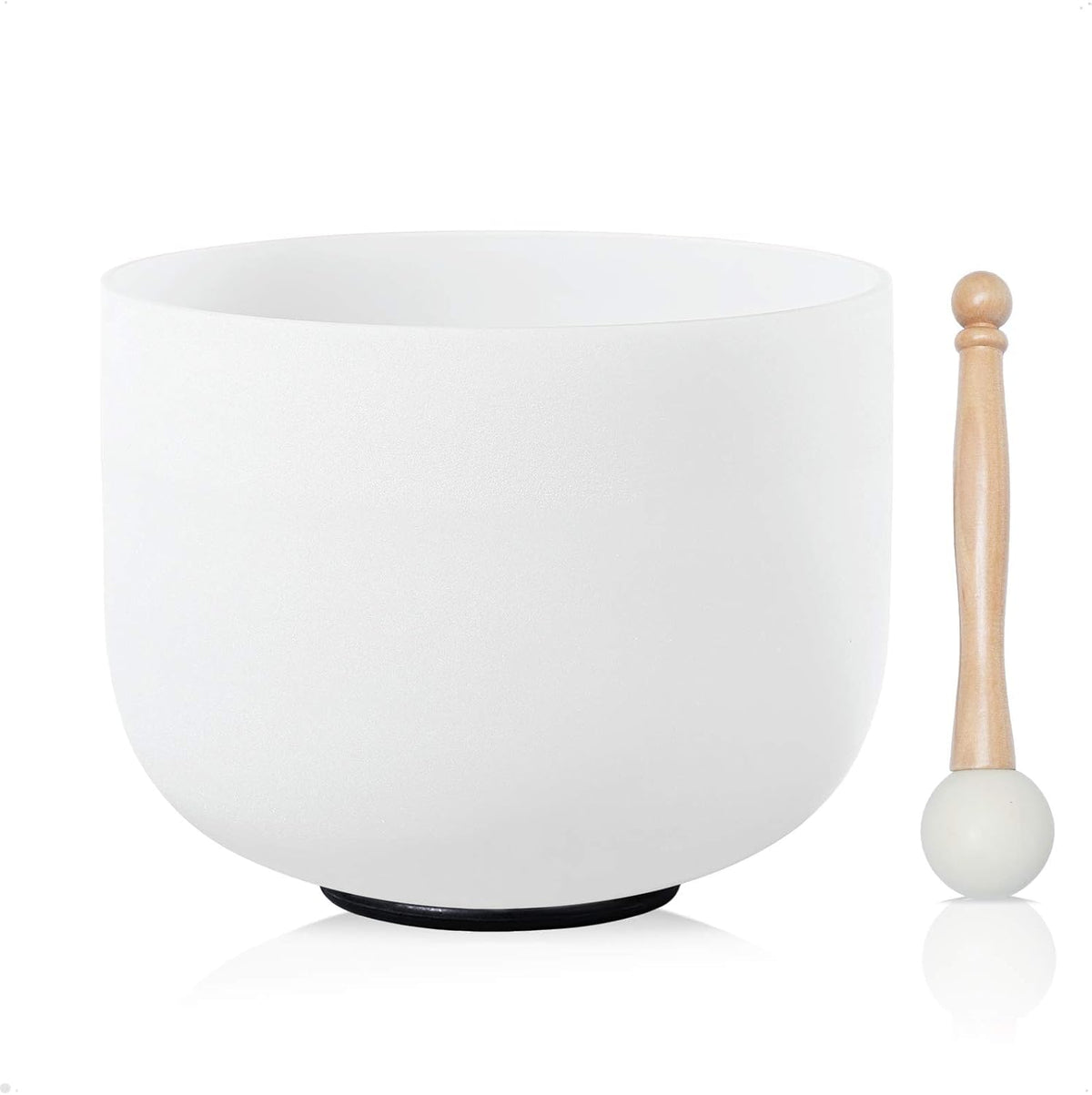 CVNC 12 Inch Crystal Singing Bowl F Note 432Hz White – Electroeshop