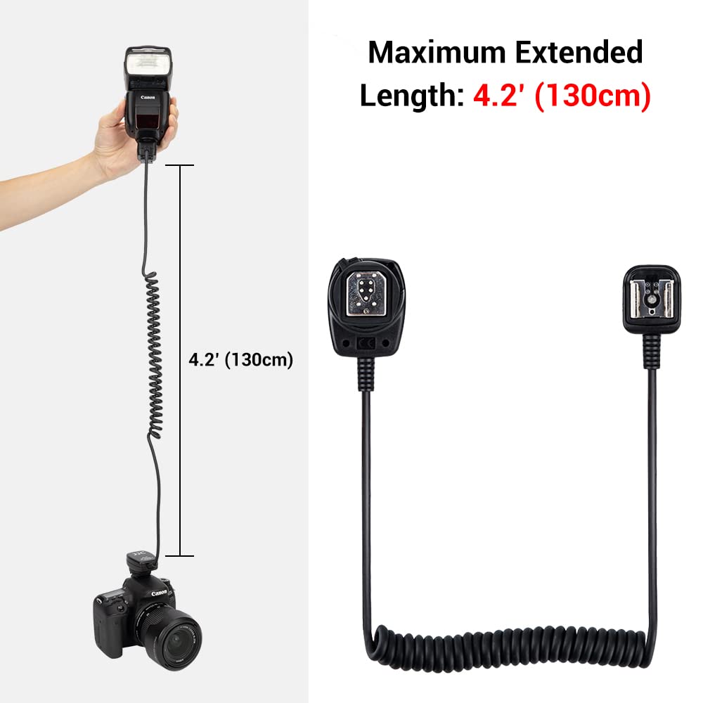 Flash Ttl Cord Jjc Off-Camera Flash Hot Shoe Cord For Canon R5 R6 Rp R T8I T7 T7I T6 T6I T6S T5 T5I Sl3 Sl2 90D 80D 77D 6D Mark