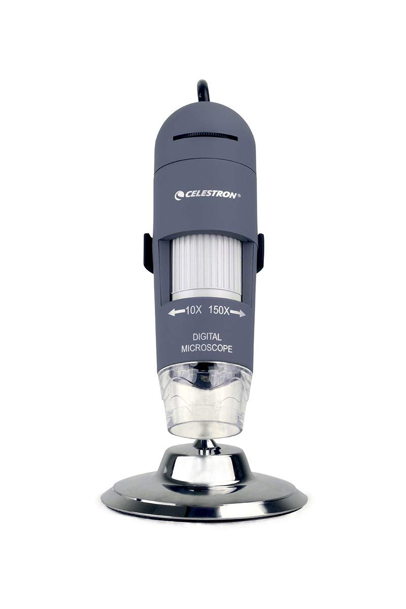 Celestron Deluxe Handheld Digital Microscope, Capture Your Discoveries, (44302 C), Grey