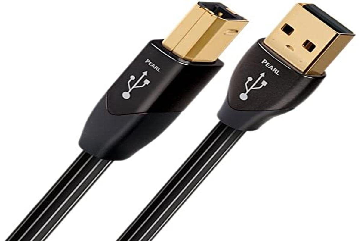 Audioquest 1.5 M Pearl Usb A B Cable, Usb B Male, Black (1.5 M, Usb A, Usb B, 2.0, Male/Male, Black)