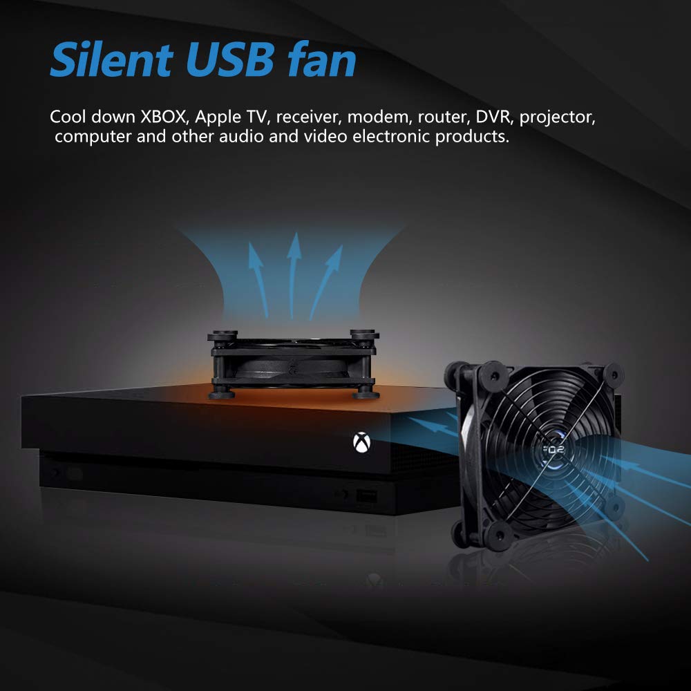 Scccf Usb Dual 120Mm Control Fan, 5V Portable Cooling Fan For Flat Scr ...