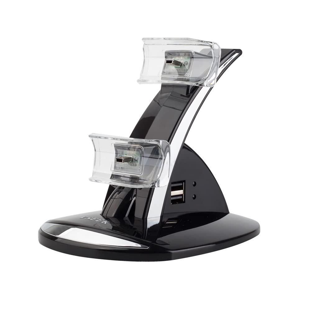 Vseer Ps3 Controller Charger, Dual Console Charger Charging Docking Station Stand For Ps3 With Led Indicators, Black
