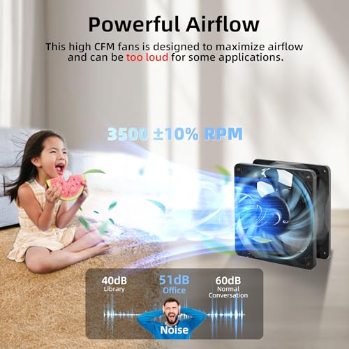 120Mm 12V Ip67 Waterproof Fan High Speed 12V Dc 120Mm 12038 3Pin Ventilation Cooling Fan 3500Rpm