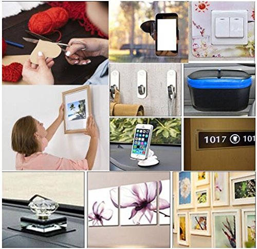 Oyeaa 4 Mounting Tabs 2.36 Inches Double Sided Clear Acrylic Adhesive Disk Round Tough Sticky Tape Perfect For Decorations, Dash