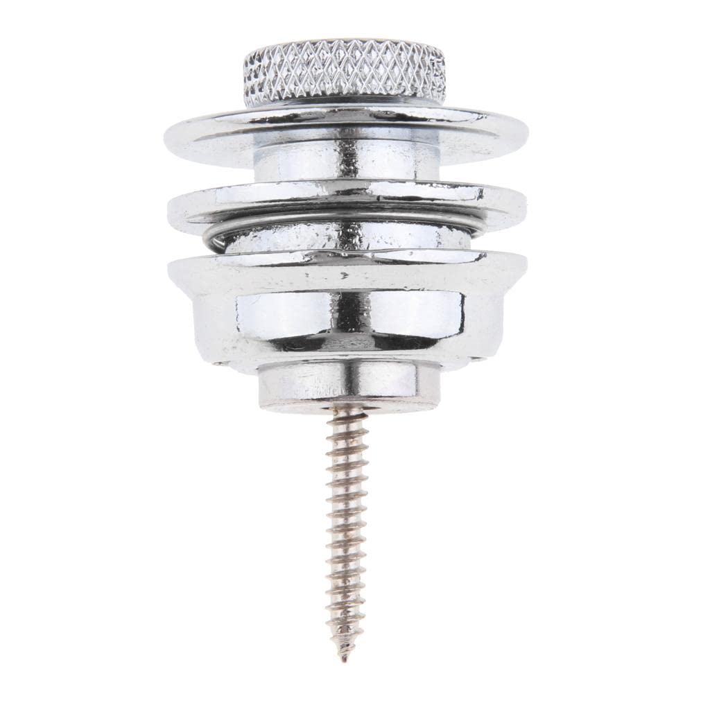 MERISHOPP Guitar Strap Locks Buttons Security Straplocks Strap Retainer System Silver|AcousticElectric Guitar|Electric Guitar|G