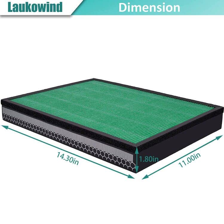 Laukowind For Coway Airmega 400 400S Max2 True Filter Replacement Set Compatible With Smart Technology App Enabled Alexa Green A