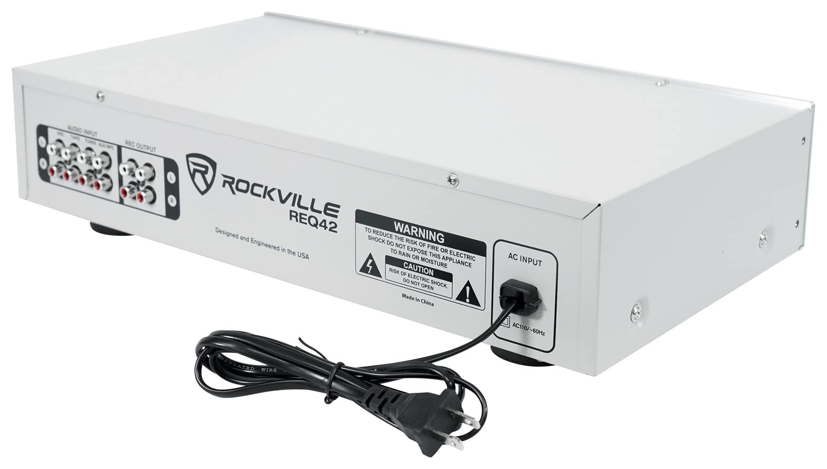 Rockville Req42-S Silver 19 Rack Mount 2X21 Band Equalizer