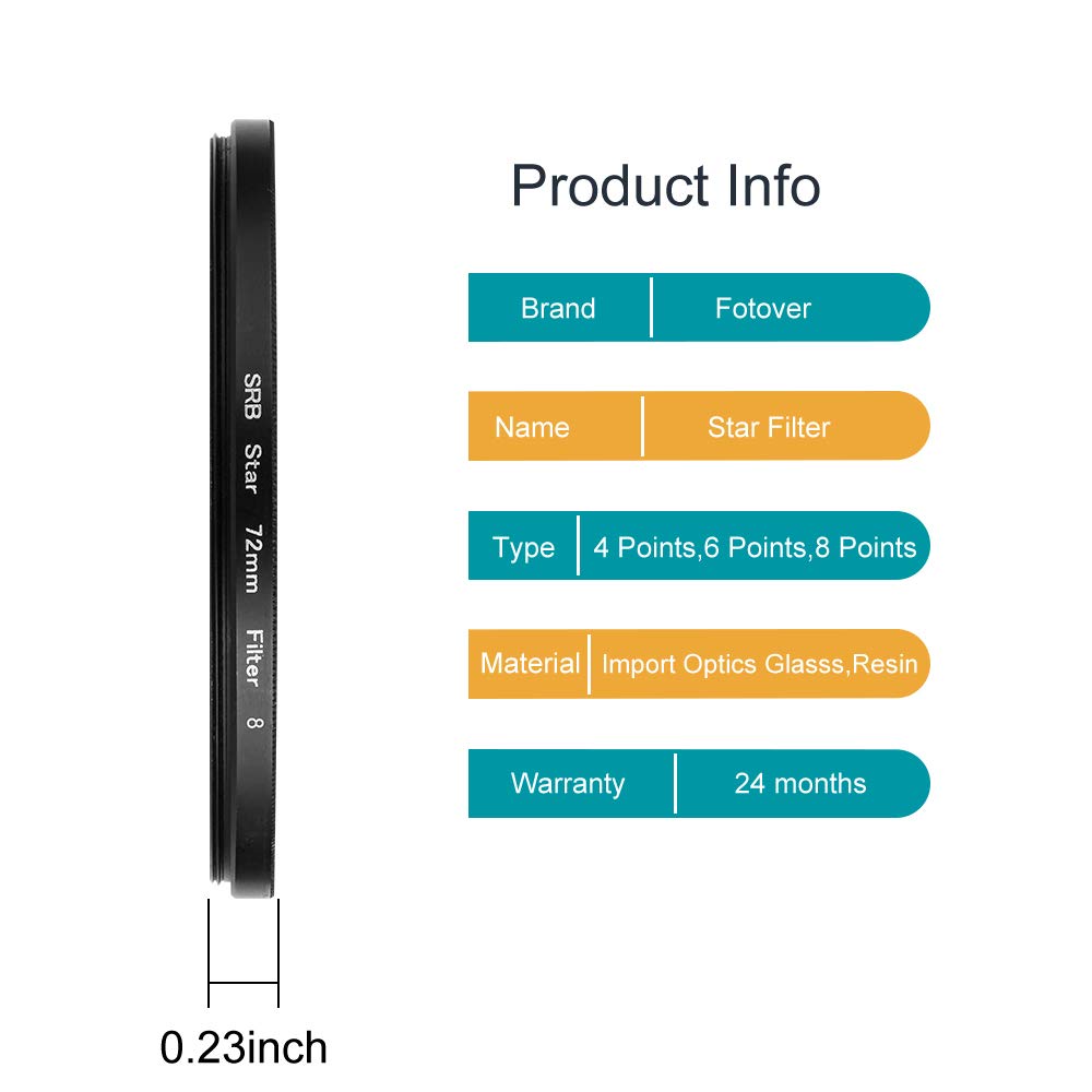Sedremm Compatible With 72Mm Star Filter 3 Pieces Starburst Lens Filter Canon Nikon Sony Olympus Pentax Tarmon Sigma And Other D