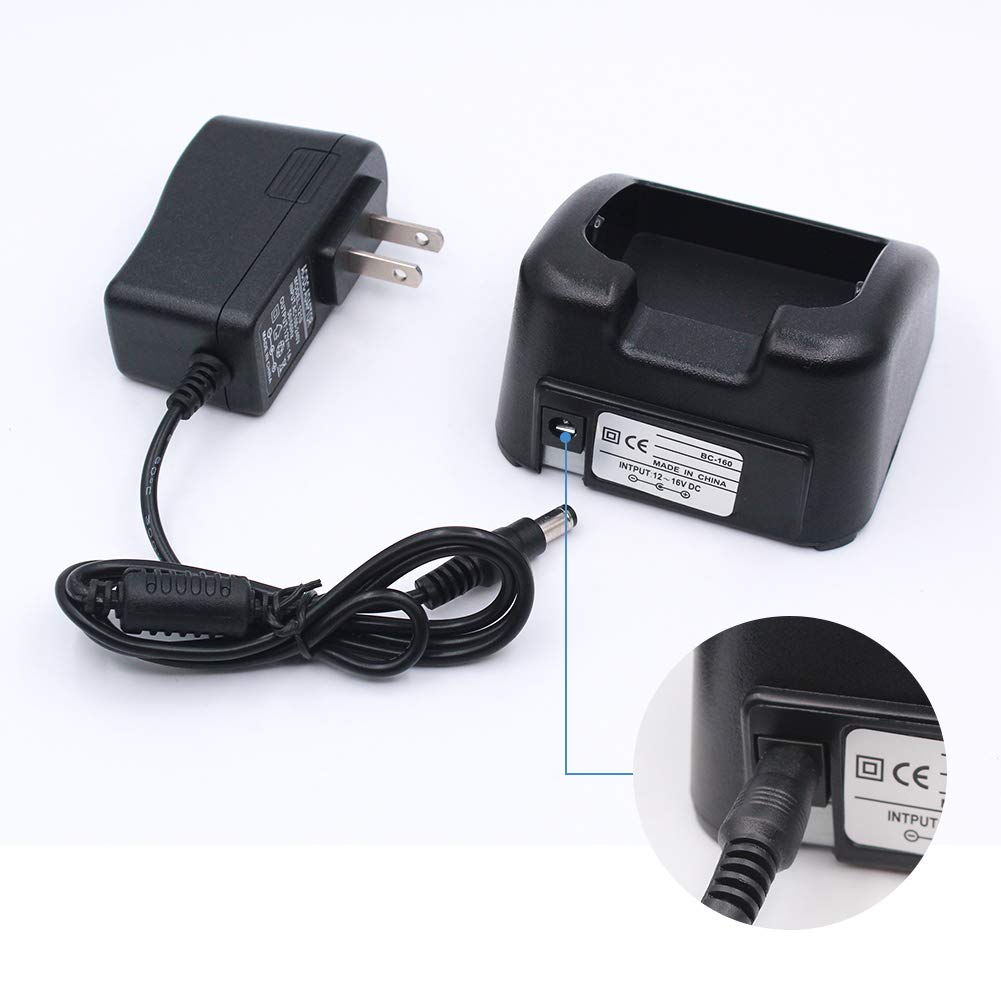 Aimtobest Bc 160 Charger Compatible For Icom Radio Ic A14 Ic F14 Ic F24 Ic F33Gs Ic F33Gt Ic F3011 Ic F4011 Ic F3161 Ic F4161 Bp 232N Bp 232H (Not Fit For Icom Ic A16 Radio)