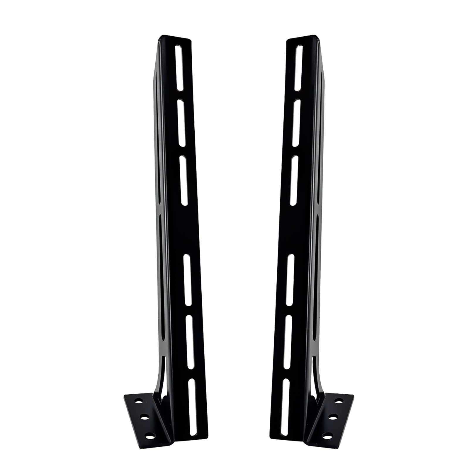 STILEALUS Steel Floor & Wall Mount Amplifier Rack Laser-Cut Audio Equipment Rack for Car Audio Sound System Coated with Black Po