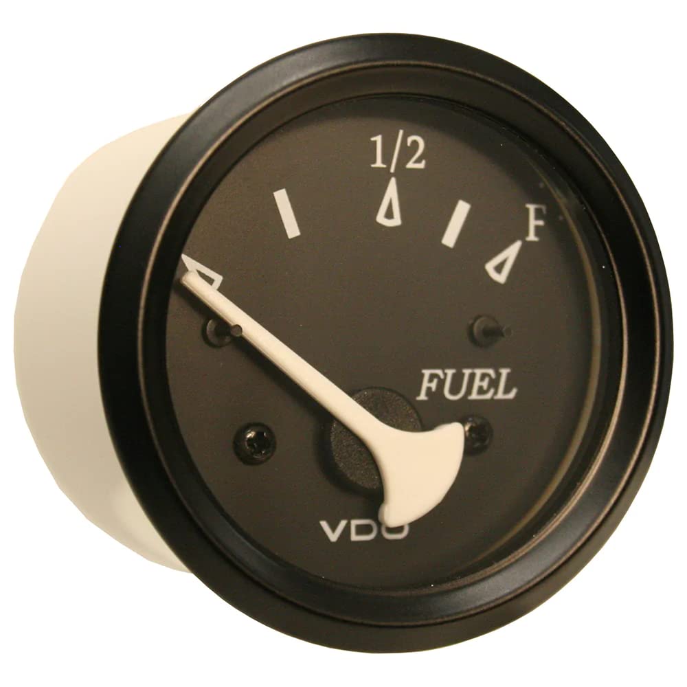 Vdo 301-11802 Cockpit Marine Fuel Level Gauge Use With Marine 240-33 Ohm Fuel Senders 12V - Black,WBAUVB01DFSJMPC