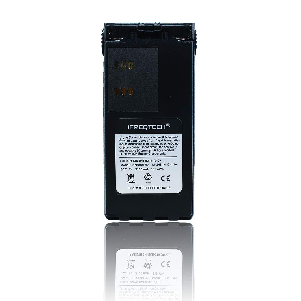 Ifreqtech Battery For Motorola Ht750 Ht1225 Ht1250 Ht1550 Hnn9013 Hnn9013D 2100Mah Li Ion Battery With Belt Clip