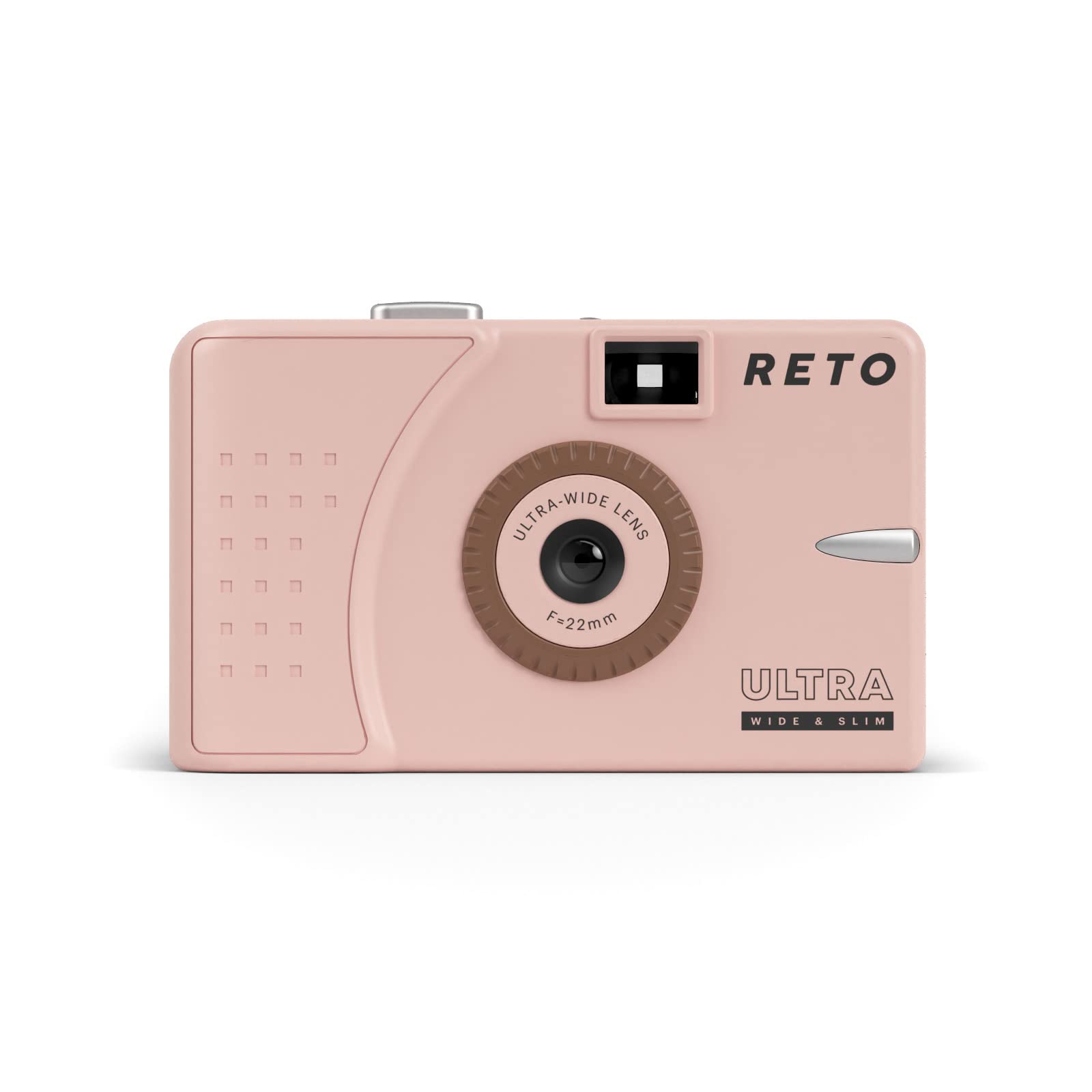 Reto Ultra Wide And Slim 35Mm Reusable Daylight Film Camera   22Mm Wide Lens, Focus Free, Light Weight, Easy To Use (Pastel Pink
