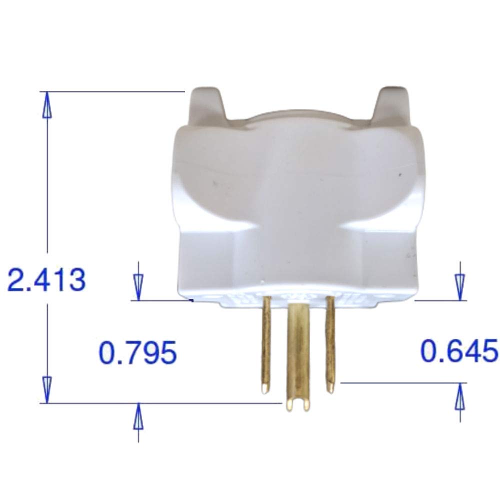 Hug A Plug Dual Outlet Wall Adapter, 6 Pack White