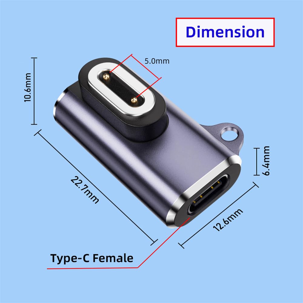 Xiwai Smart Watch Charging Magnetic Adapter Replacement Usb Type-C To 2-Pin Compatible With Imoo Z6 Z6S Z6Pro Z7 Z7A Z7S Z8 Z8A