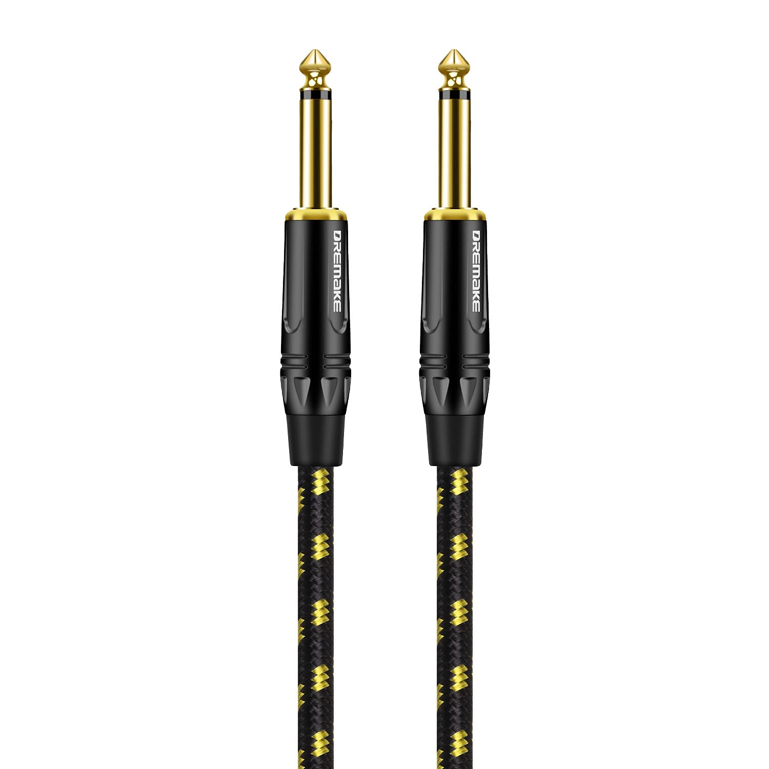 Dremake 3Ft Jack 6.35Mm Ts 1/4 Inch Male To 1/4 Inch Male Guitar Cable 6.35Mm Quarter Inch Audio Guitar Instrument Speaker Cord