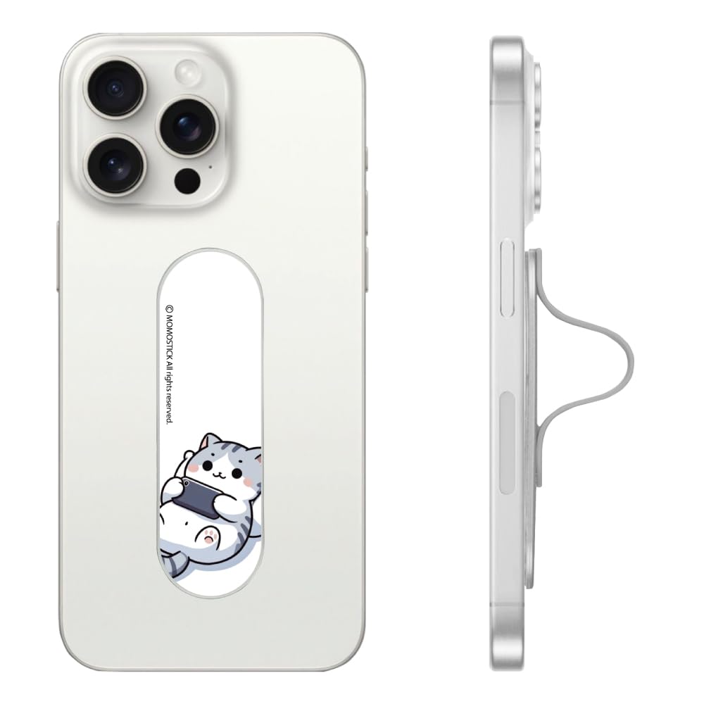 Momostick Premium Flatstick Collection, Slim Phone Grip and Stand, Adjustable Finger Loop Holder for All Smartphones, Universal 