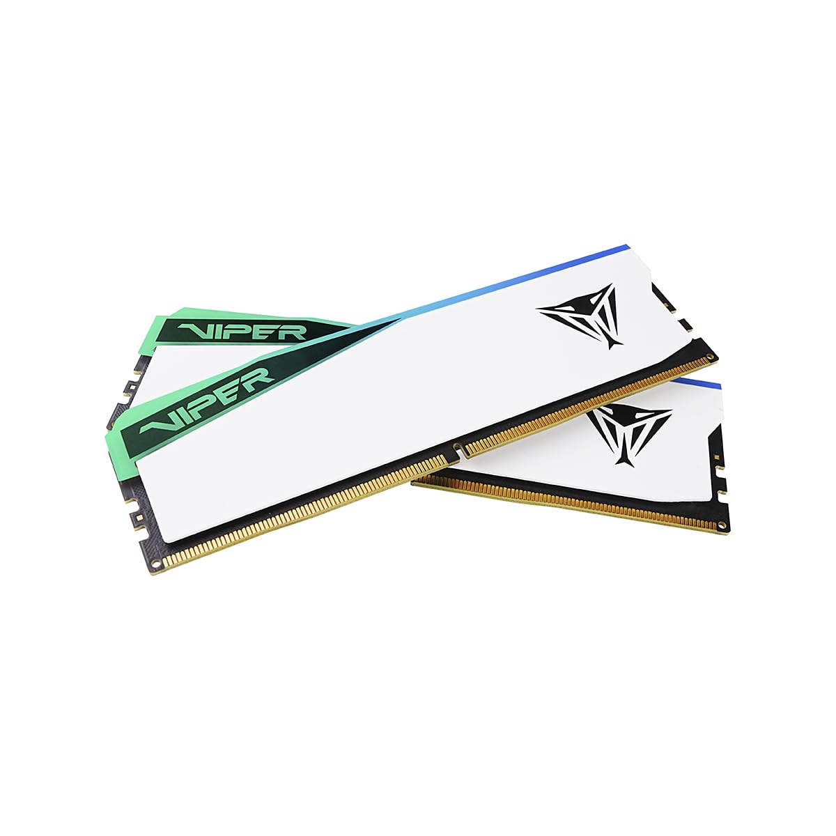 Patriot Memory Viper Elite 5 RGB DDR5 RAM 64GB (2x32GB) 6200MT/s CL42 UDIMM Gaming Memory Kit White Aluminum