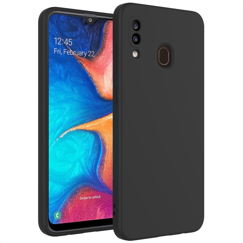 Wogroo For Samsung Galaxy A20 Case Black, A30 Case Scratch Resistant With Soft Touch, Slim Thin Phone Cover For Samsung Galaxy A