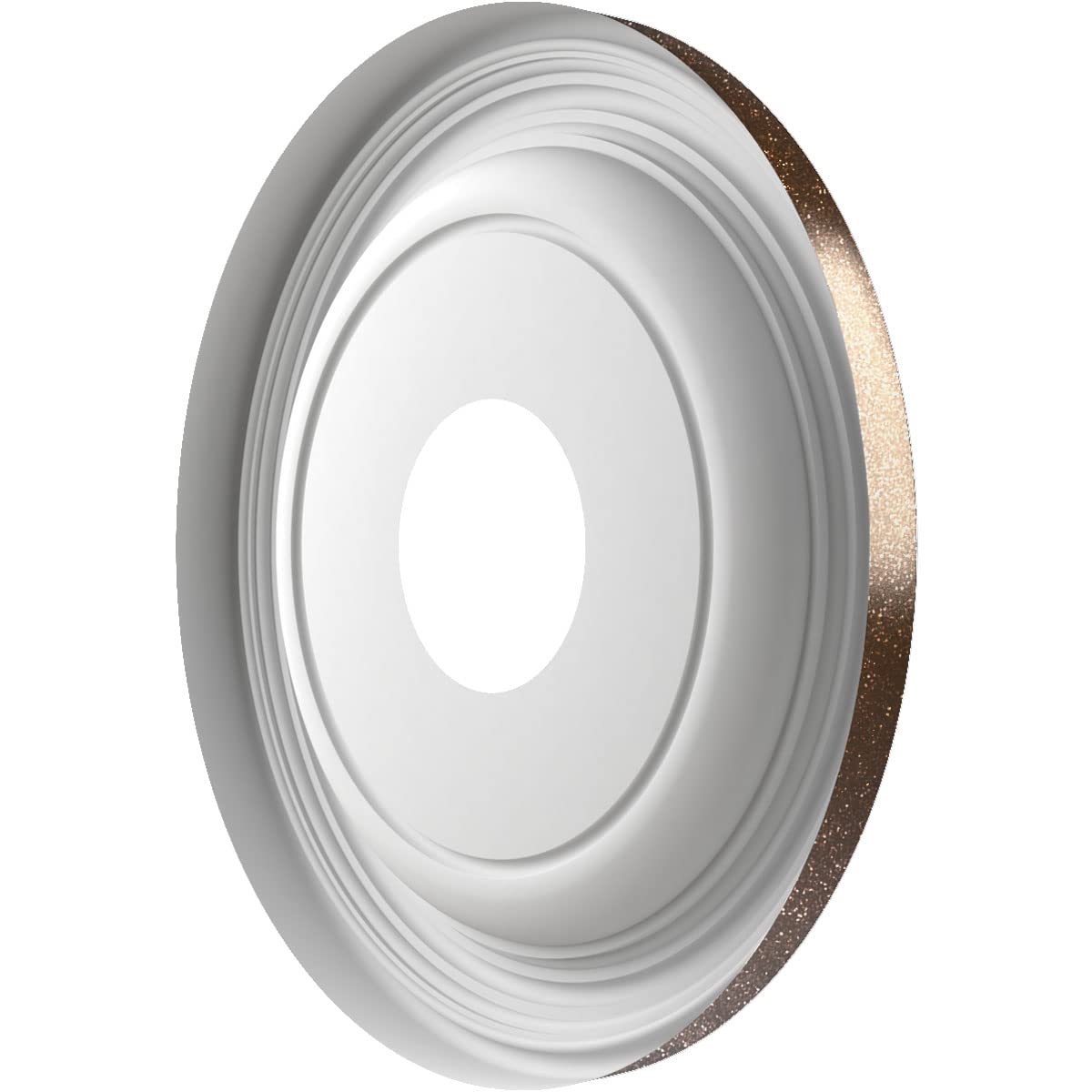 Ekena Millwork Cmp13Tramb Traditional Thermoformed Pvc Ceiling Medallion (Fits Canopies Up To 7 1/2''), 13''Od X 3 1/2''Id X 1 1
