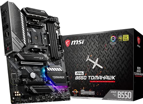 Msi Mag B550 Tomahawk Gaming Motherboard (Amd Am4, Ddr4, Pcie 4.0, Sata 6Gb/S, M.2, Usb 3.2 Gen 2, Hdmi/Dp, Atx, Amd Ryzen 5000 