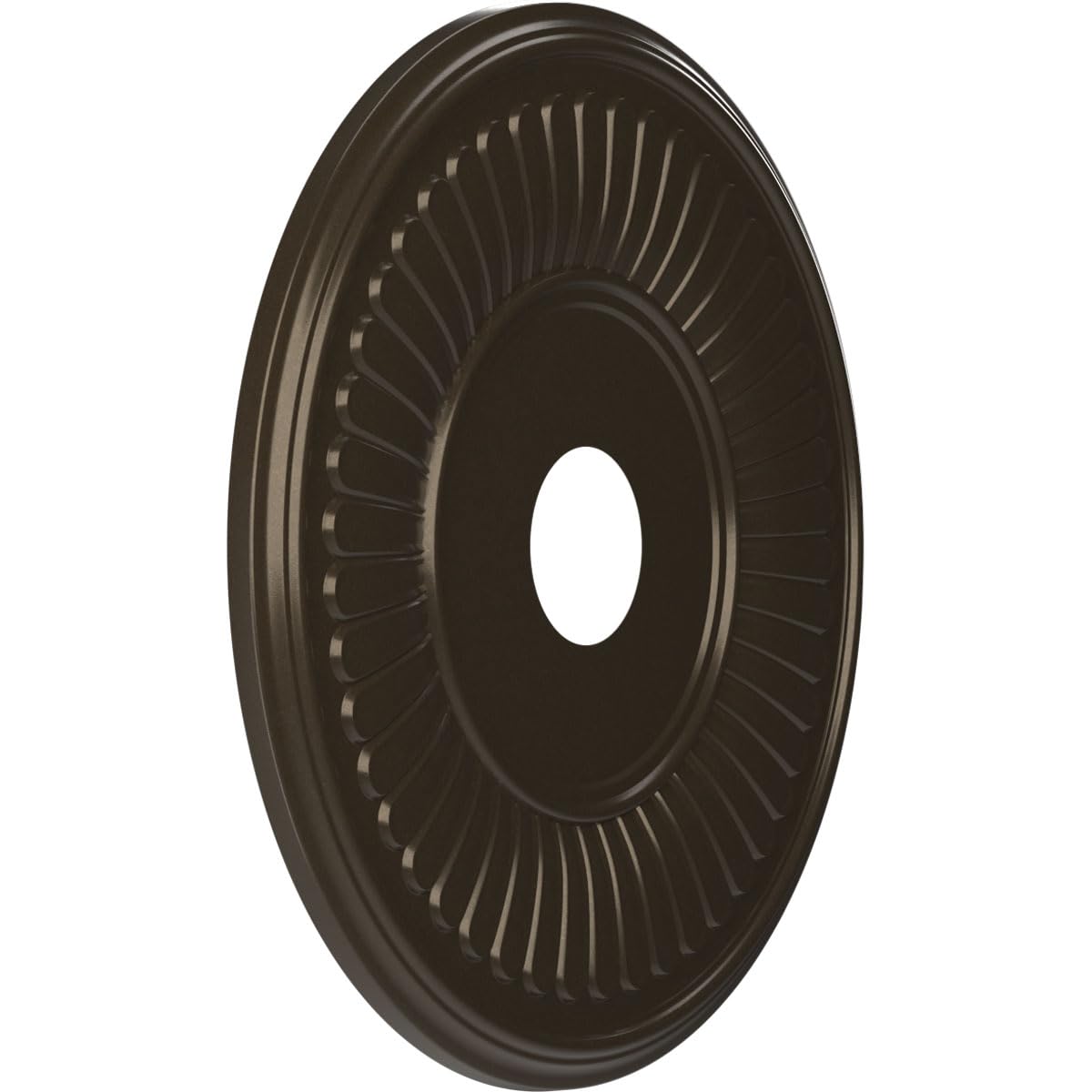 19Od X 3 1/2Id X 1P Berkshire Thermoformed Pvc Ceiling Medallion (Fits Canopies Up To 8 3/8), Metallic Dark Bronze