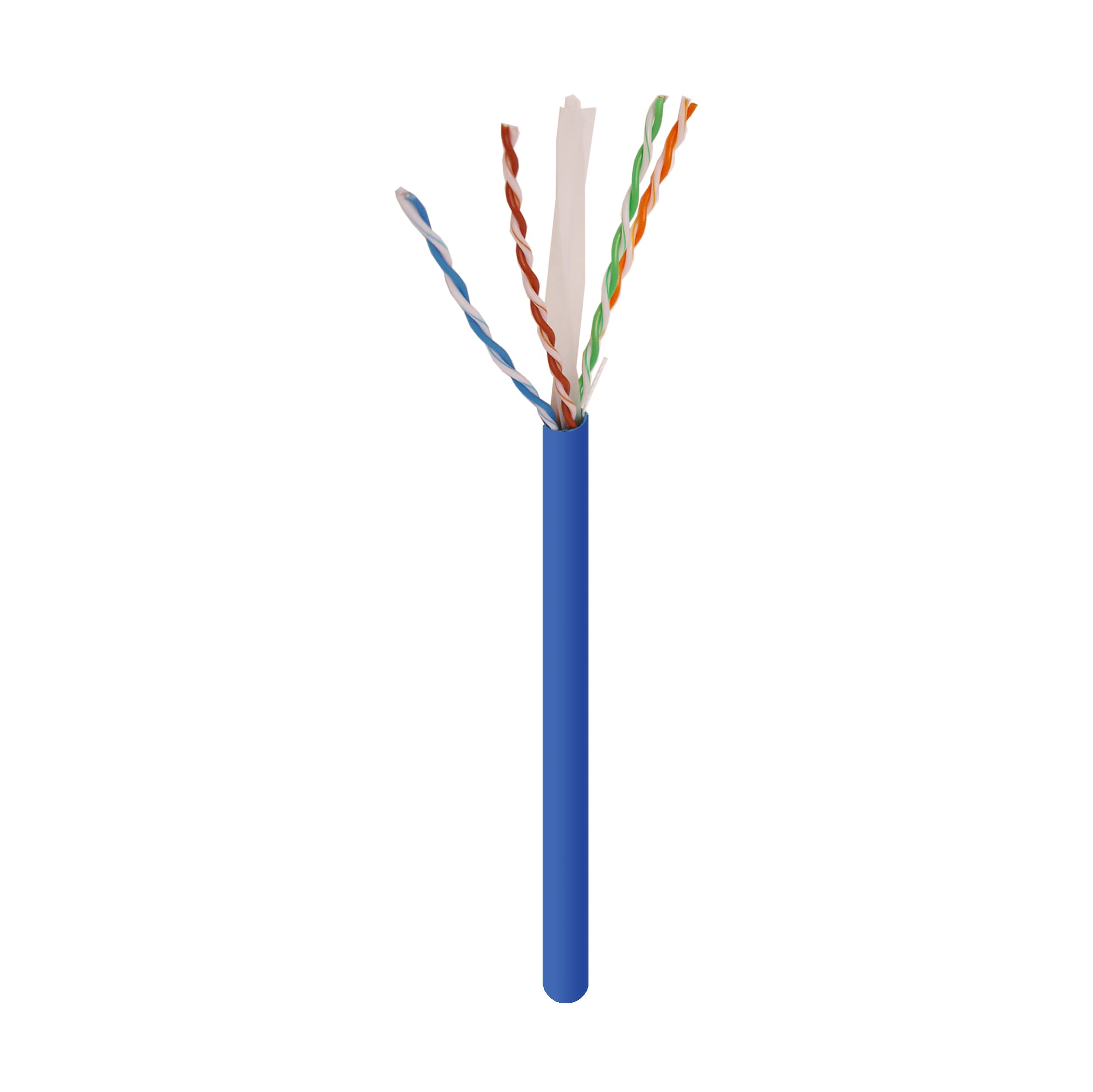 Logico Cat6 1000 Ft 23Awg 550Mhz Utp Bulk Ethernet Network Lan Rj45 Cable Blue